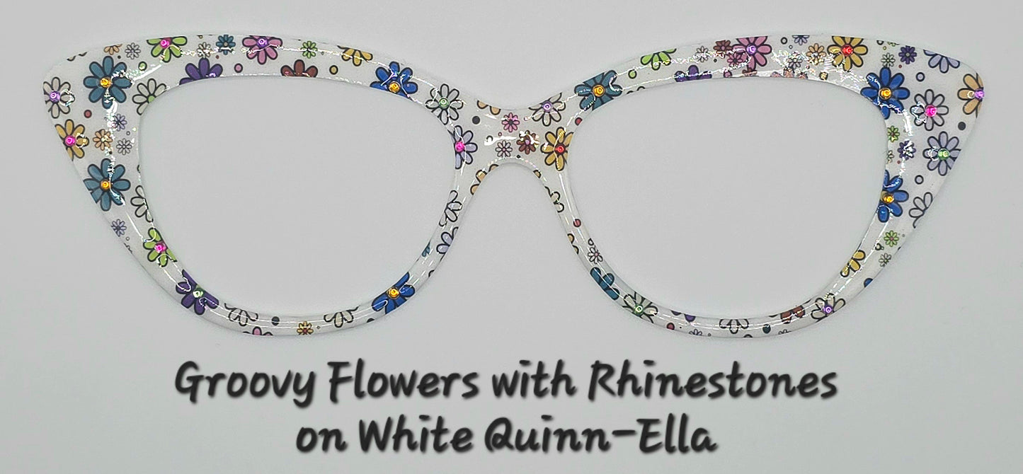 Groovy Flowers with Rhinestones