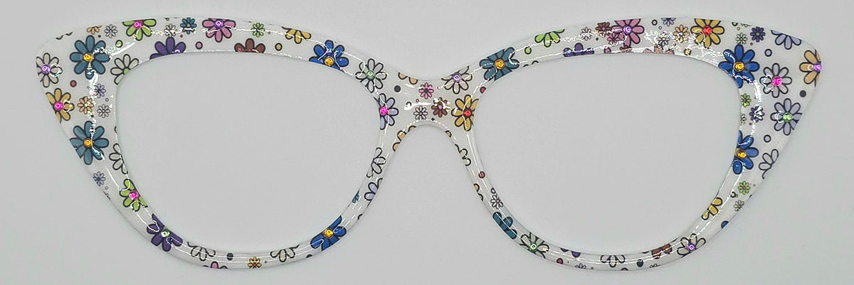 Groovy Flowers with Rhinestones
