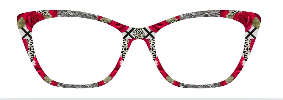 Wild Roses Mixed Animal Print in Red