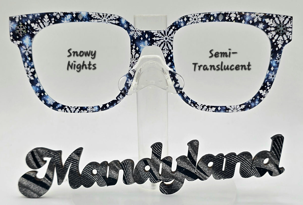 Snowy Nights *Add the $10 Resin/Shimmer/Embellishment option and Note "Holographic Glitter & Snowflakes"