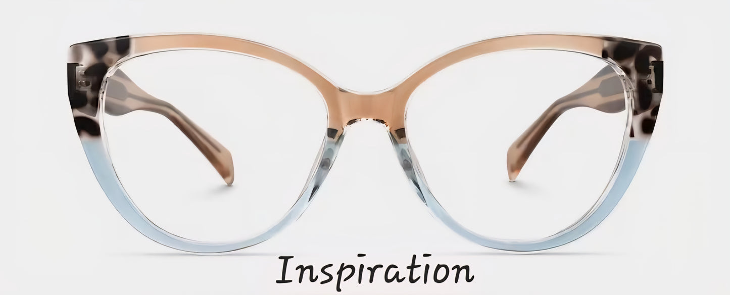 Leopard Tort Corners Camel/Blue Split (Semi-Translucent)