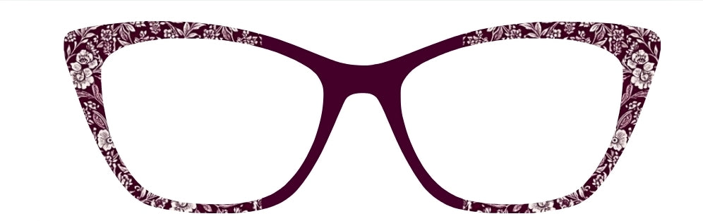 Mulberry Floral Vertical Fade