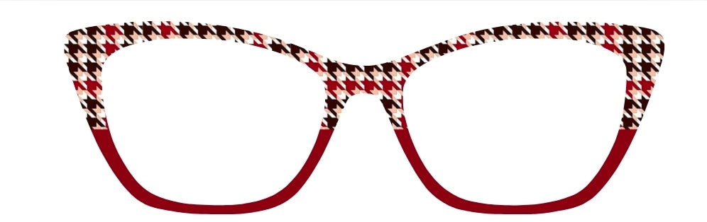 Black & Red Mixed Houndstooth Split