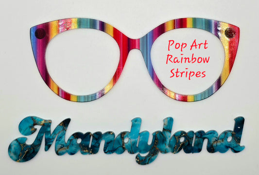 Rainbow Pop Art Stripes