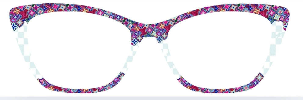 "LV Inspired" Checkered Floral