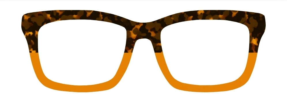 Amber Tort Split to Orange (Semi-Translucent)
