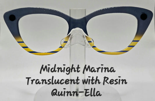 "Midnight Marina"
- the deep navy fading into golden stripes gives off
coastal, nautical elegance with a hint of mystery.