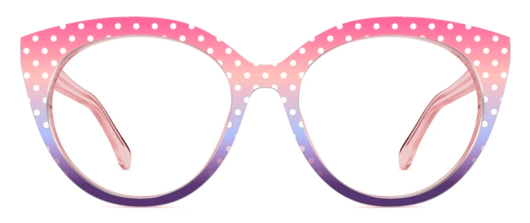 The Coral to Lilac Gradient Polka Dot (Pair Dupe)