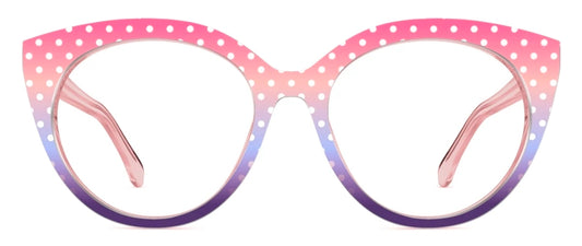 The Coral to Lilac Gradient Polka Dot (Pair Dupe)