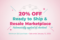 20% Off Sale Banner - Light Pink Background