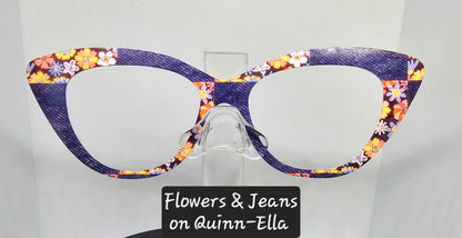 Denim & Flowers Vertical Split