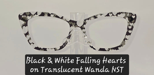 Black & White Falling Hearts
