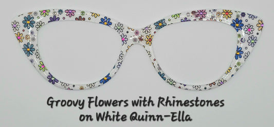 Groovy Flowers with Rhinestones