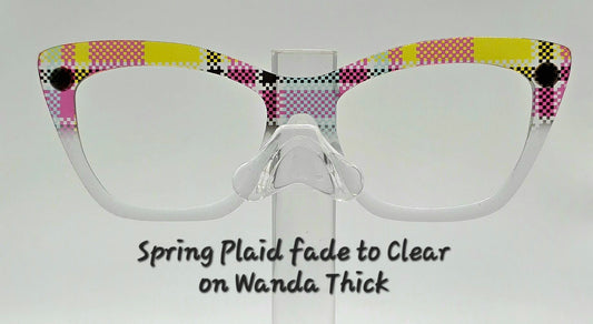 RTS Spring Plaid fade to Clear on Wanda Thick