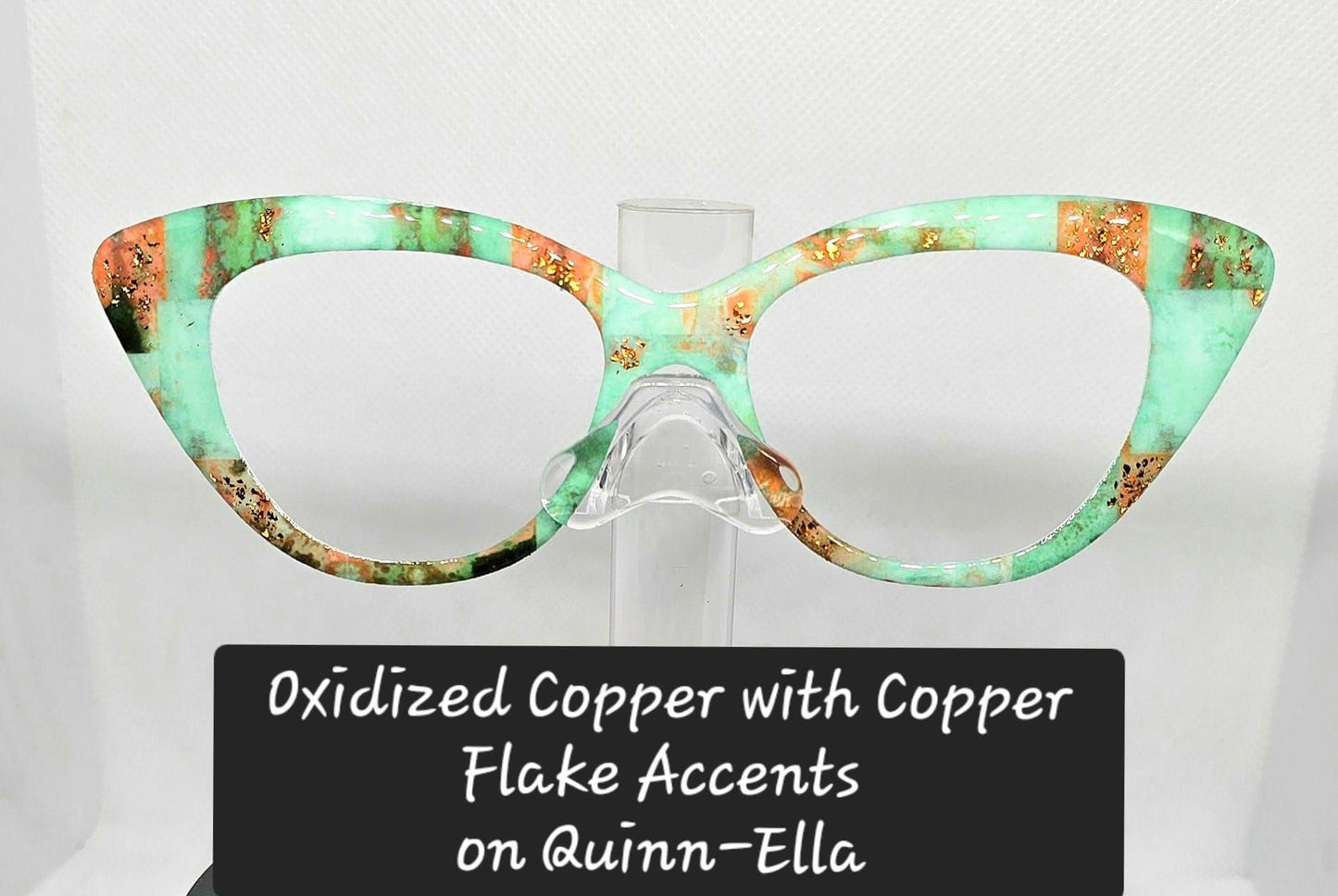 Oxidized Copper with Copper Flake Accents