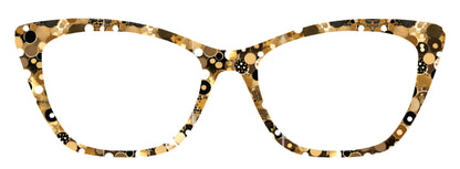 Boho Brown & Gold Circles Vertical Fade, Horizontal Fade or Full Print