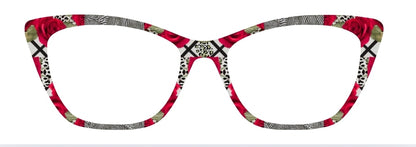 Wild Roses Mixed Animal Print in Red