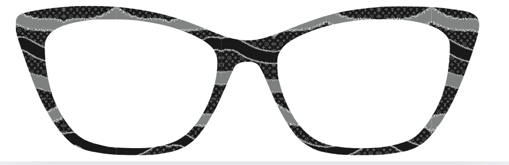 "LV Inspired" Black & Silver