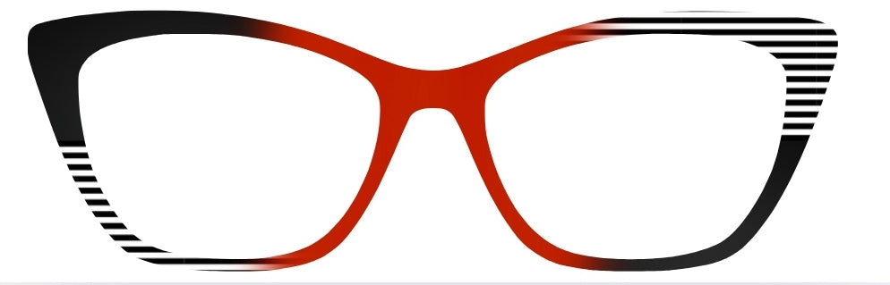 Modern Block Abstract/Red, Black & White (Clear)