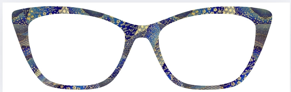 Indigo & Gold Indian Print