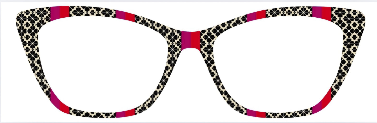 "Kate Spade" Inspired Black & Pink Stripe