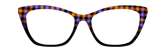 Halloween Purple & Orange Plaid