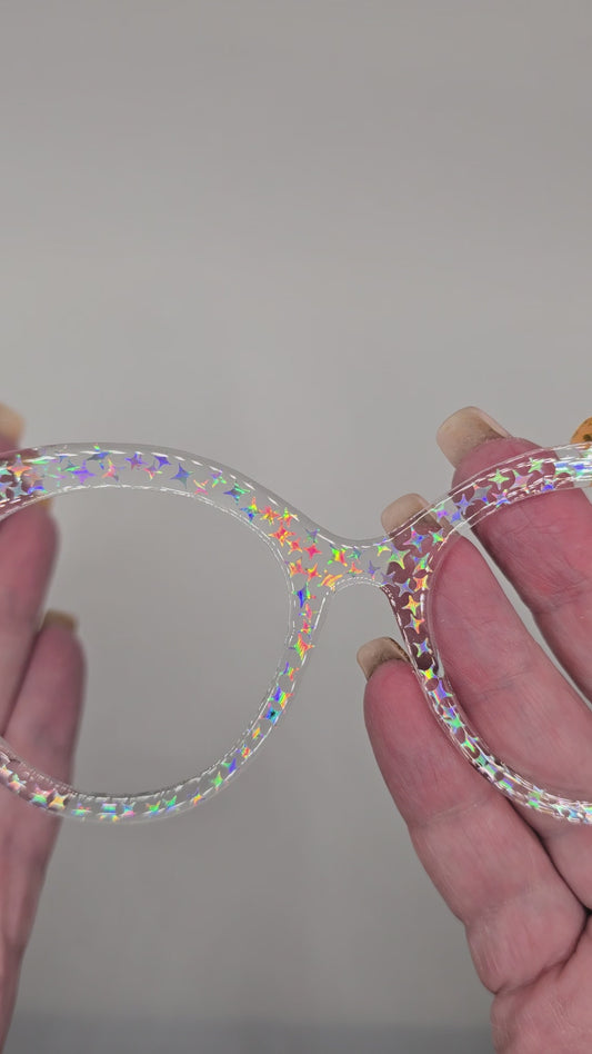 Q's Silver Holographic Stars "Girl With A Pearl"