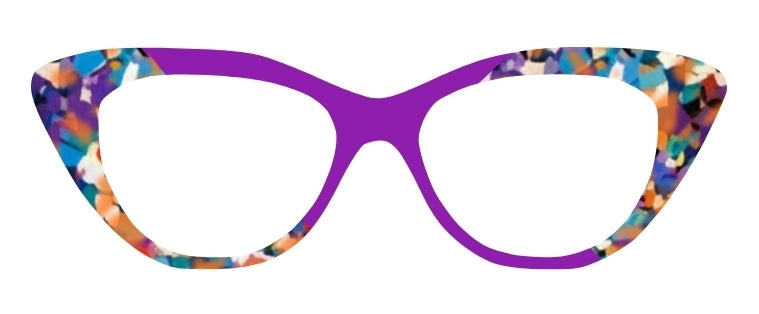 Diagonal Purple Stripe Tort (Semi-Translucent)