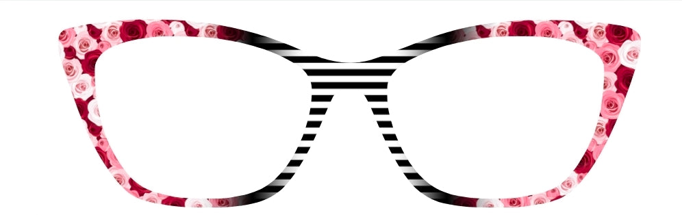 Jill's Red & Pink Roses with Horizontal Stripes Split