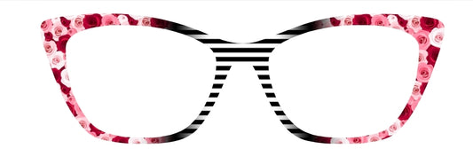 Jill's Red & Pink Roses with Horizontal Stripes Split