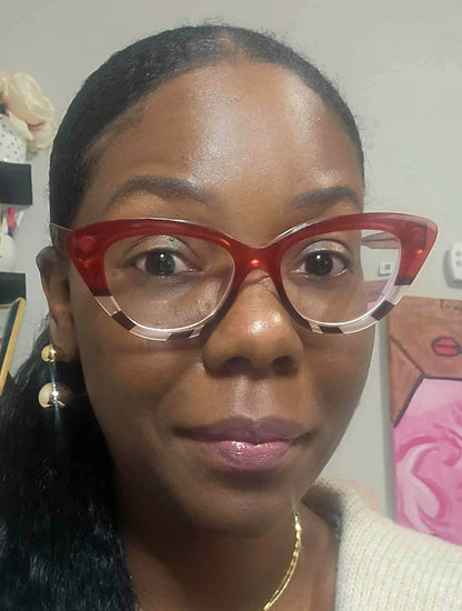 JW Burgundy Black & White Horizontal Split(Semi-Translucent)