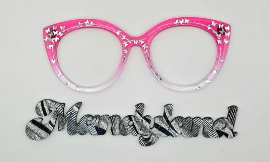 The Pink Butterfly Sparkle Crystal (Pair Dupe) This design can be ordered in different colors with different colored Butterflies 🦋 Add your custom request to the "Notes" box