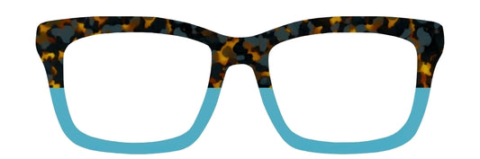 Amber Tort Split to Teal (Semi-Translucent)