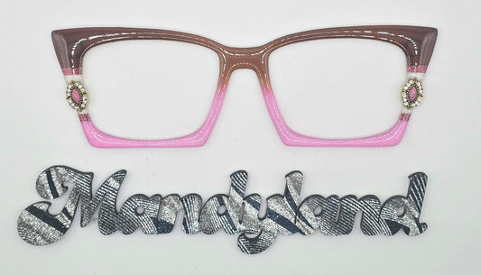 Chocolate Fade to Pink & Pink Stone "Girl With A Gem"