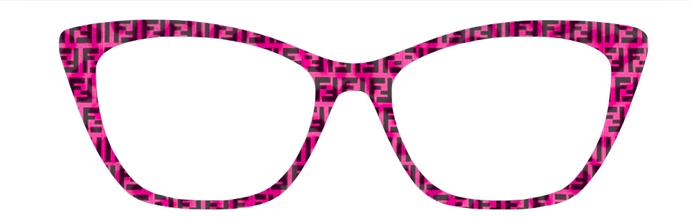 Karrie's Pink "Fendi" Inspired Tort (Semi-Translucent)