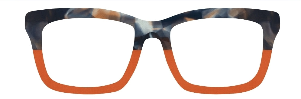 Smokey Gray Marble Orange Split (Semi-Translucent)