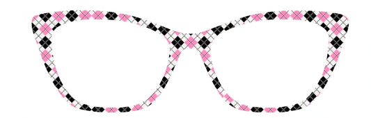 Pink & Black Argyle