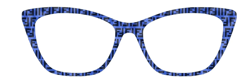 "Fendi" Inspired Suzi Blues (Semi-Translucent)