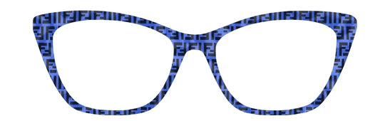 "Fendi" Inspired Suzi Blues (Semi-Translucent)