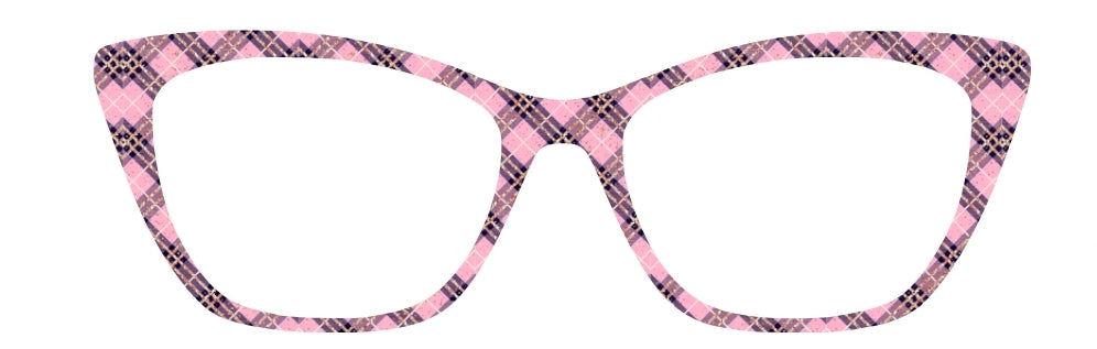 Pink & Black Hatch Plaid
