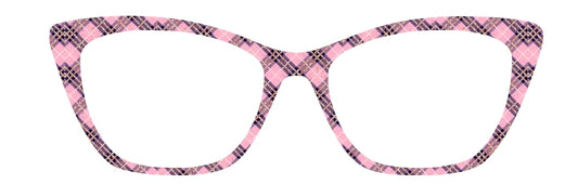 Pink & Black Hatch Plaid