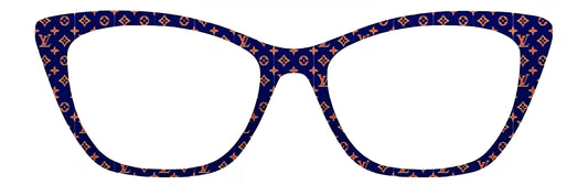 "LV Inspired" Navy & Gold