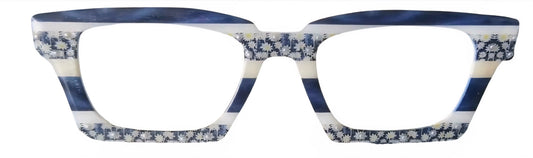 Dianna's Daisies & Denim Stripes (shown with Resin, Glitter & Pearl Embellishments)