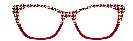 Black & Red Mixed Houndstooth Split