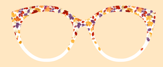 The Falling Leaves fade to Clear or White *add the $10 Resin/Shimmer/Embellishment option and Note "Add Foil Leaves"