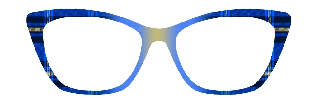 Hanukkah Plaid Vertical Ombre