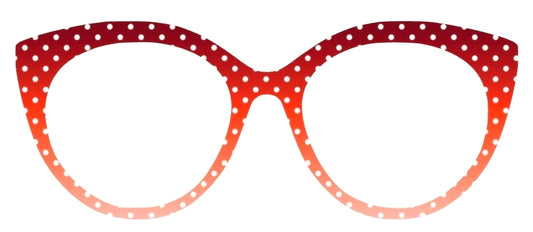 The Maroon to Peach Gradient Polka Dot