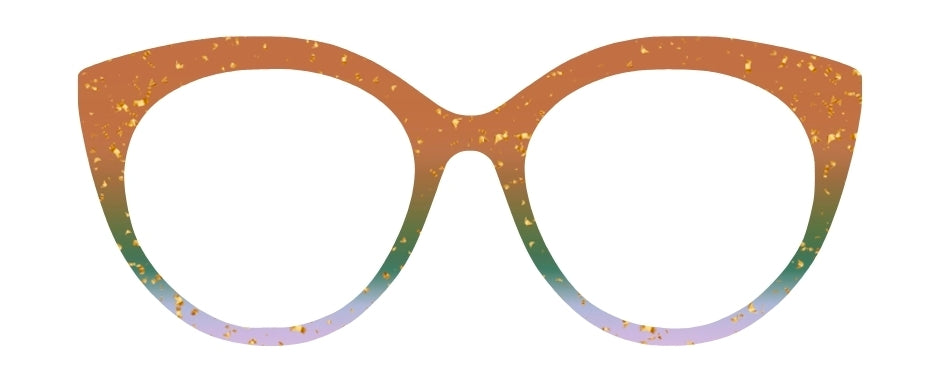 The Autumnal Gradient Crystal (*with or without) Gold Flakes (Pair Inspo)