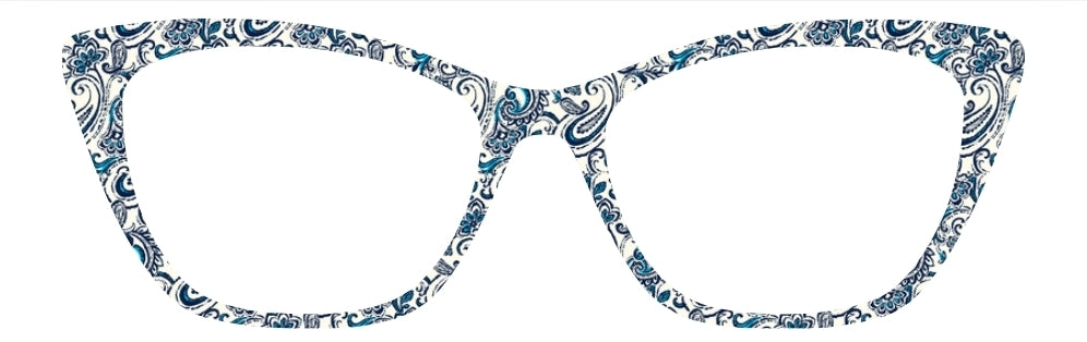 Blue Paisley Scrolls