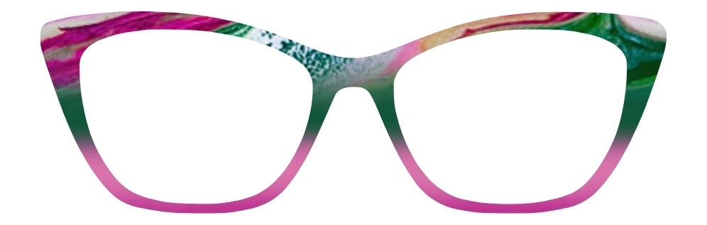 Purple, Pink & Green Marble Fade